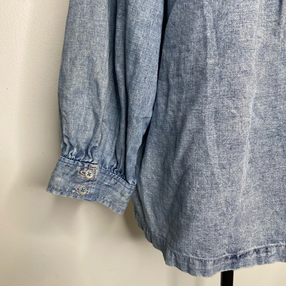 Anthropologie Pilcro Letterpress Denim Top - Picture 2 of 7